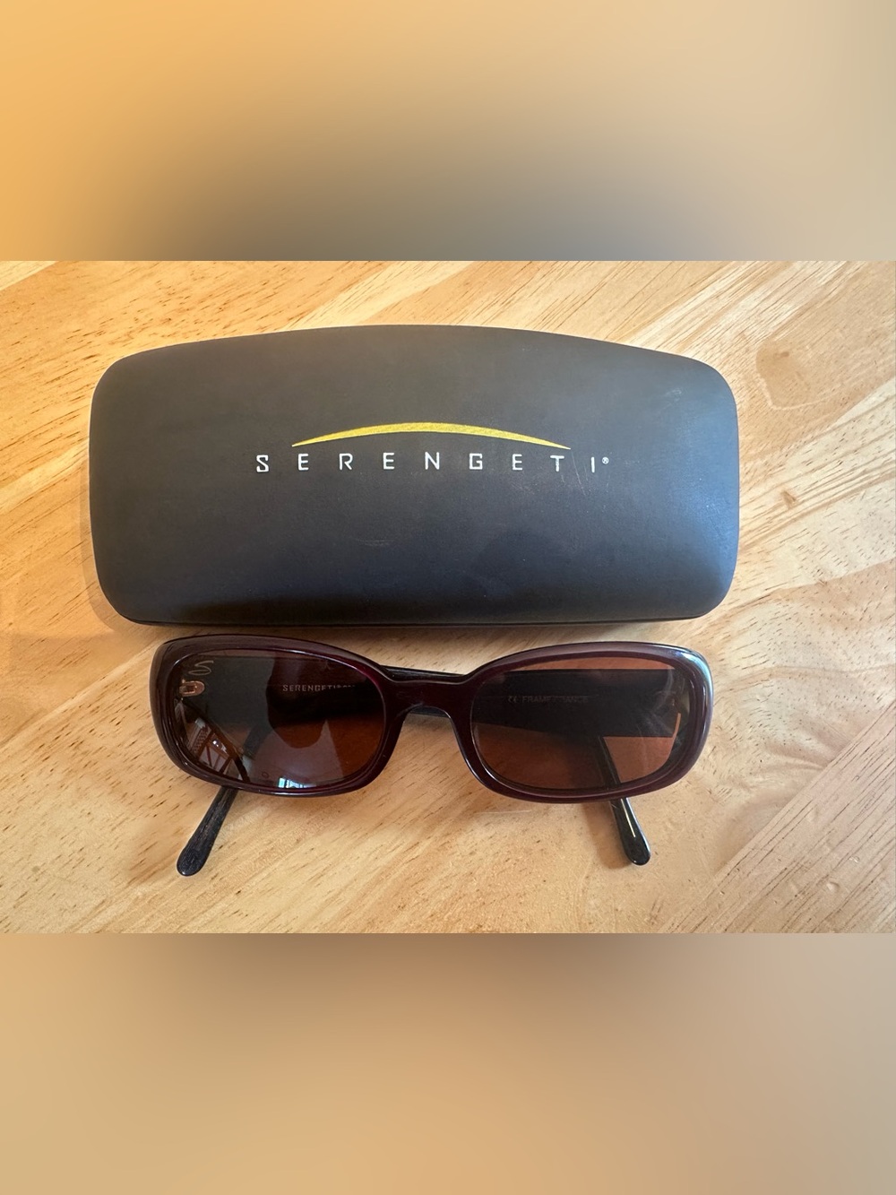Serengeti Kismet Women's Deep Burgundy Oval Sunglasses with Brown Lenses